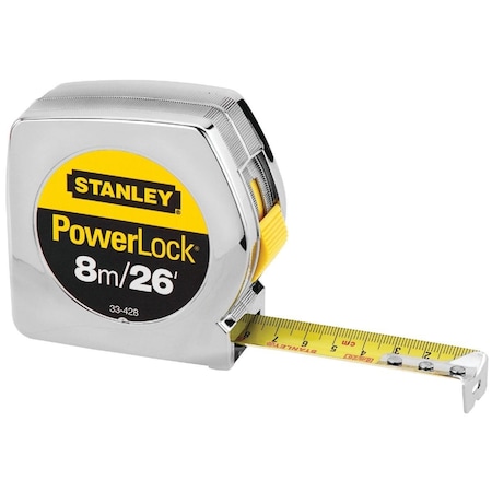 Stanley PowerLock 8m/26 Ft. Classic Tape Measure 33-428THL